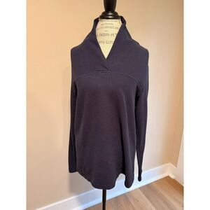 Columbia Women's Navy Blue Super Soft Shawl Collar Top Size L